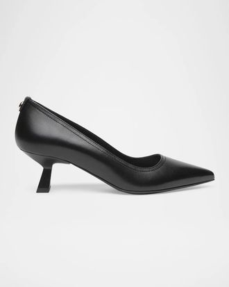 Nero Giardini 50mm Leather Mid-Heel Pumps