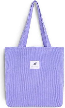 Generic Womens Canvas Tote Bag, Casual Shopping For Young Women, Reusable Foldable For Girls(Lila)