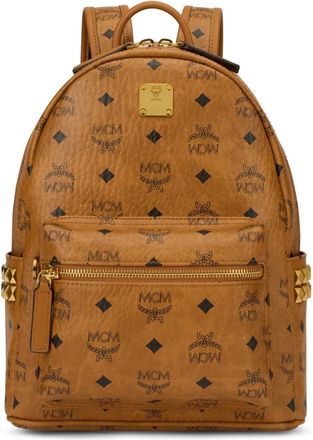 MCM Stark Rugzak - Dames - Rugzakken - Bruin - ONE Size - Katoen - Tassen