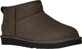 UGG Brown Embossed Leather Boots