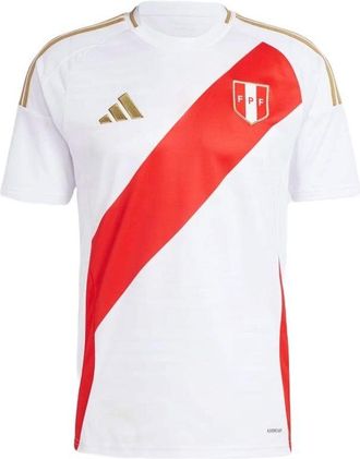 adidas Peru 24 Home Soccer Jersey Asia Sizing Asia Sizing White Red IQ2442