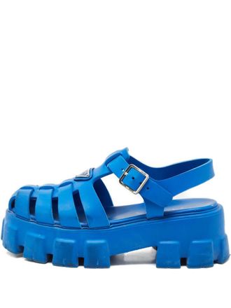 Prada Monolith platform sandals - Blue