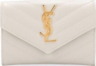 Saint Laurent Small Chevron-quilted Leather Wallet