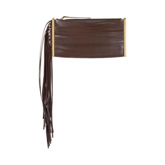 Elisabetta Franchi Tassen, Dames, Bruin, ONE Size, Leer, Nappa Leren Tas