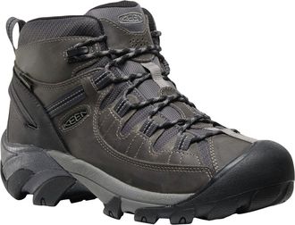 Keen Mens Targhee II Mid Height Waterproof Hiking Boot, Steel Grey/Black, 7 UK