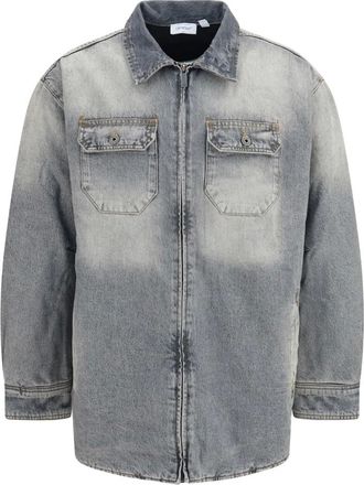 Off-white Sovracamicia in Denim Bookish da Lavoro - - Jackets - Uomo - Blu - L