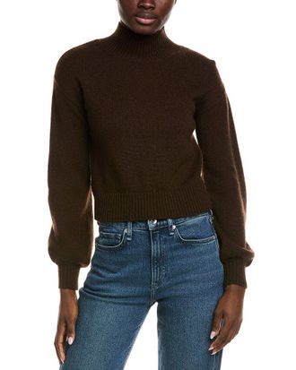 Alberta Ferretti Balloon Sleeve Cashmere Sweater