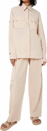 S/W/F Womens Utilitarian Shirt In Beige