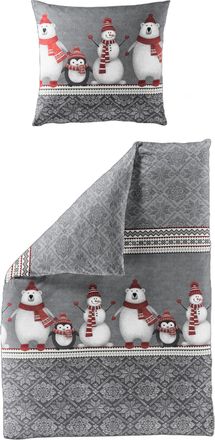 BIERBAUM Bettwäsche »3667« 2 Stk. tlg. Biber, 100 % Baumwolle, pflegeleicht, kuschelig weich