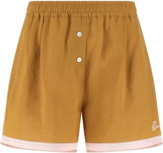 Marni Yellow Linen shorts