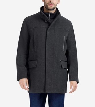 Cole Haan Mens All Weather Car Coat - Black Size Medium