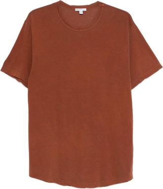 James Perse T-shirt girocollo in cotone - Marrone