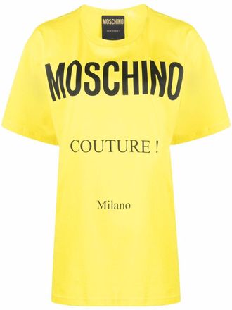 Moschino T-shirt Couture in cotone biologico - Giallo
