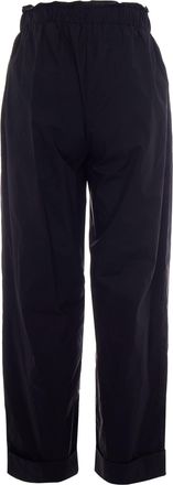 Liu Jo Womens Trousers With Belt Black Cotton