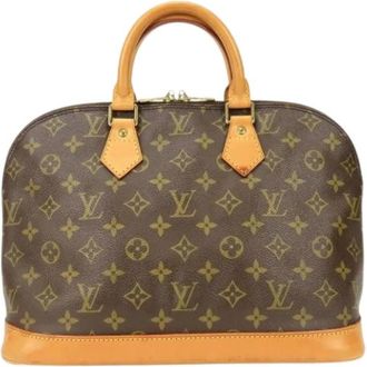 Louis Vuitton Pre-owned Monogram Handtas - Dames - Vintage Handtas - Bruin - ONE Size - Leer - Vintage