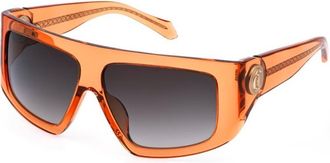 Just Cavalli Smoke Gradient Rectangular Ladies Sunglasses SJC145 06DD 60