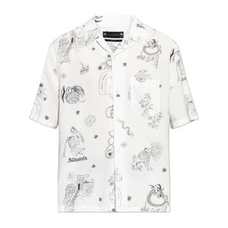 AllSaints Short Sleeve Shirts, male, Beige, Size: XL Terra Shirt