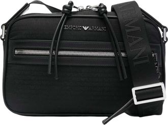 Emporio Armani Black Logo Medium Crossbody Bag