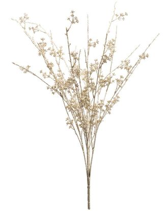 Melrose International Set Of 2 Beaded Iced Berry Spray