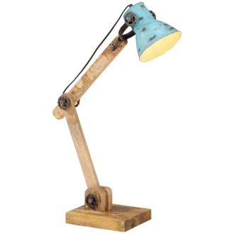 vidaXL L&aacute;mpara De Escritorio Azul Desgastado 25 W E27 23x18x96 Cm Vidaxl