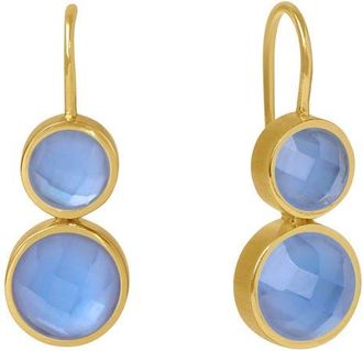 Dean Davidson Tulum Double Droplet Earrings in Iridescent Midnight Blue at Nordstrom
