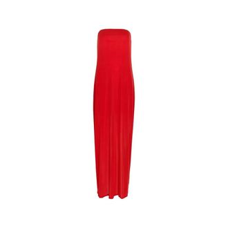 Staud Strapless Gown - Dames - Avondkleed - Rood - M - Kleedjes