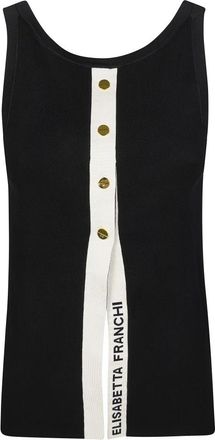 Elisabetta Franchi Top Tricot - Dames - Tops zonder mouwen - Zwart - S - Tops
