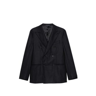 Caruso Double-breasted Peak-lapel Jacket