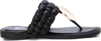 Xti Womens Flat Sandals In Black