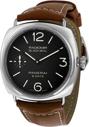 Officine Panerai Radiomir Black Dial Brown Leather Mens Watch PAM00609
