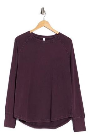 Zella Vintage Wash Relaxed Long Sleeve 2.0 Tee in Purple Nebula at Nordstrom Rack, Size X-Large