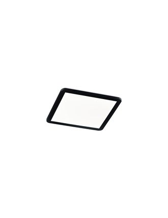 Trio Leuchten Camilla H2o Plafoniera Led 22w 2700lm, 3000k Quadrata Bordo Nero Dimmerabile Con Interruttore Ip44 D. 40cm