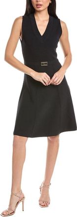 St. John Flared Knit Midi Dress