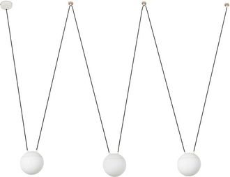Faro Barcelona Faro Mine 28375-3L - 3 Light Ceiling Pendant White, Wood, E27