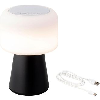 Lumineo Lumineo - L&aacute;mpara Led Con Altavoz Bluetooth Recargable Para Exterior Y Interior Color Negro 22,5 Cm
