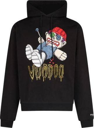 Phobia Archive Tdc Voodoo Print Hoodie - Heren - Hoodies - Zwart - L - Katoen - Hoodies & sweatvesten