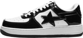 Generic Couple Casual whiteboard Shoes Fashionable Versatile Comfortable Shock Absorbing Outdoor Casual Sneakers (Black,8.5)