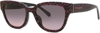 Coach Grey Rose Gradient Butterfly Ladies Sunglasses HC8379U 578346 54