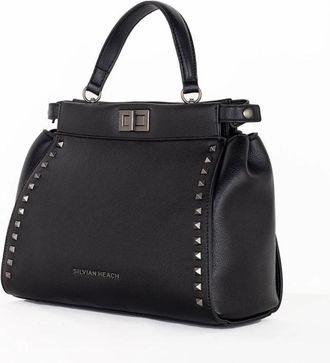 Silvian Heach Medium Tas in Imitatieleer - Dames - Handtassen - Zwart - ONE Size - Leer - Tassen