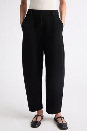 Lisa Yang Wrenda Cashmere Barrel Leg Sweater Pants in Black at Nordstrom, Size 0