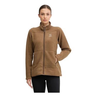 Hagl&ouml;fs Mossa Pile Jacket - Sweatshirts & Hoodies - Mujer - Marr&oacute;n - L
