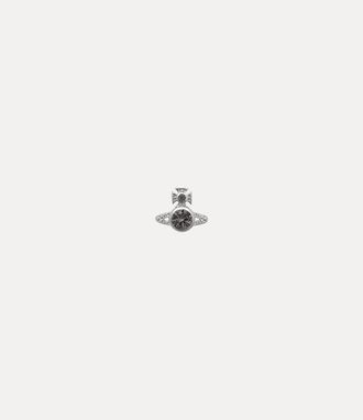 Vivienne Westwood Man. London Orb Single Stud Platinum-grey-cz Platinum-grey-cz Men