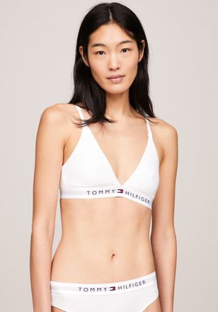 Tommy Hilfiger Bralette-BH UNLINED TRIANGLE, Damen, Gr. XL (42/44), N-Gr, weiss (wei&szlig;), Jersey, Obermaterial: 95% Baumwolle, 5% Elasthan, TOMMY HILFIGER UNDERWEAR, u