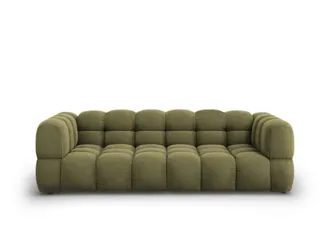 Cosmopolitan Design Sof&aacute; modular 4 plazas de terciopelo verde claro