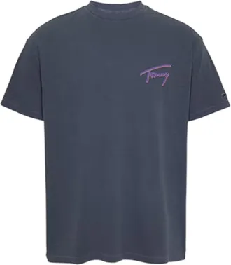 Tommy Jeans Heren Faded Relaxed Fit T-shirt (Donkere marine)