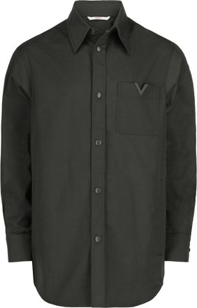 Valentino V-Detail Button-Up Shirt