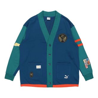 Puma Mix Badge Long Cardigan Blue 537004-45