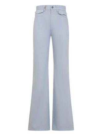 Chlo&eacute; high-rise flared jeans - women - Calf Leather/Cotton - 42 - Blue