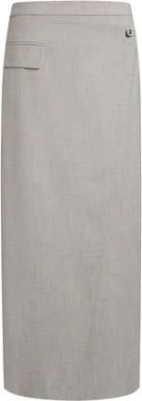 12 Storeez Asymmetrische midi-rok - Grijs