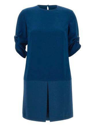 Liu Jo gathered-detail mini dress - Blue
